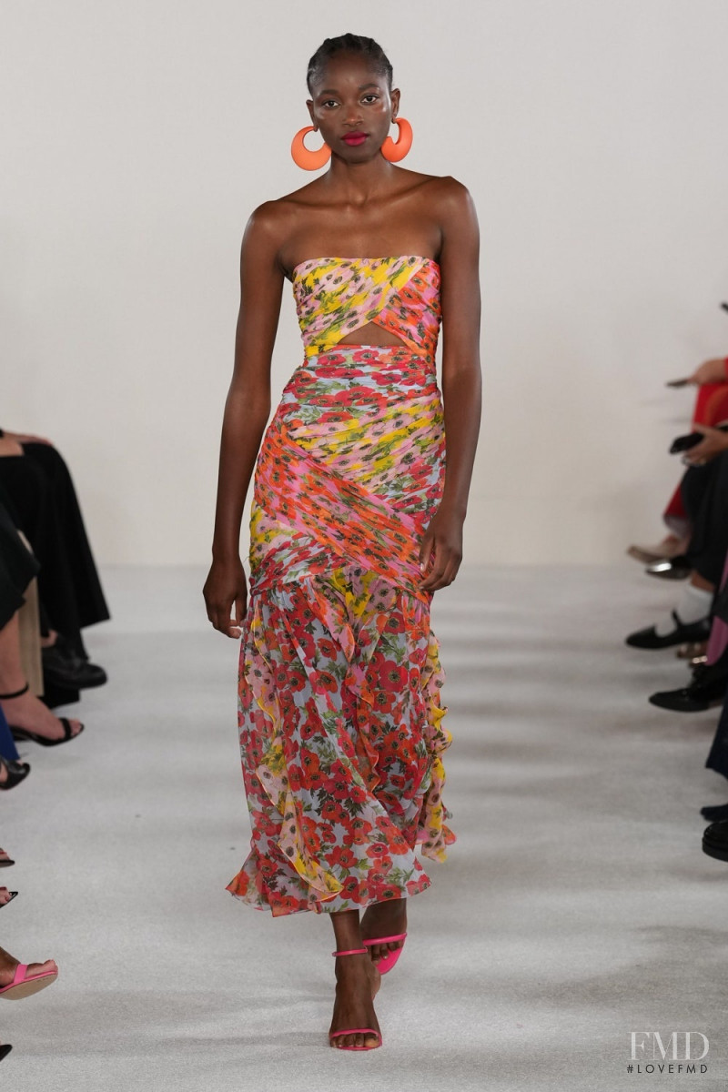 Tina Diedhiou featured in  the Carolina Herrera fashion show for Spring/Summer 2023