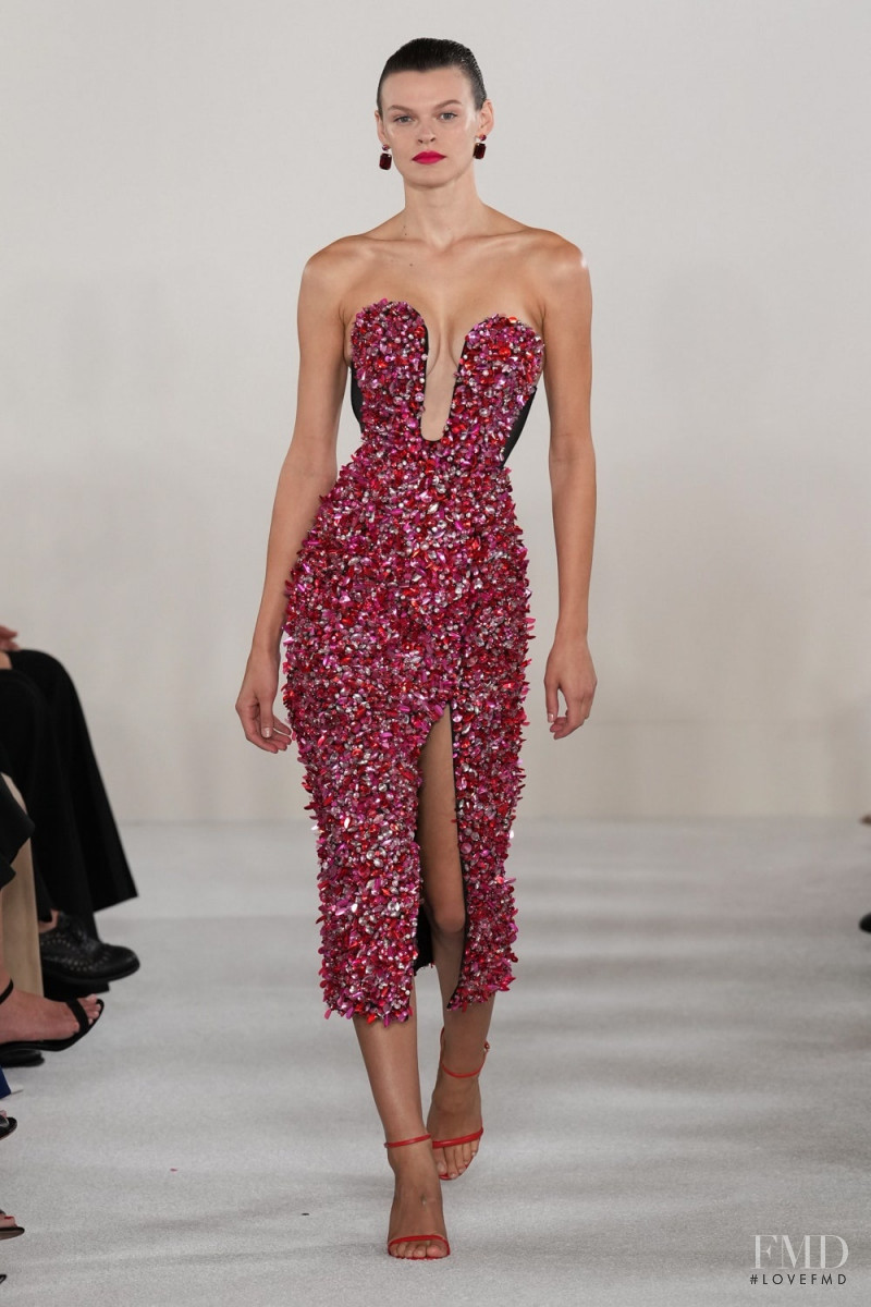 Cara Taylor featured in  the Carolina Herrera fashion show for Spring/Summer 2023