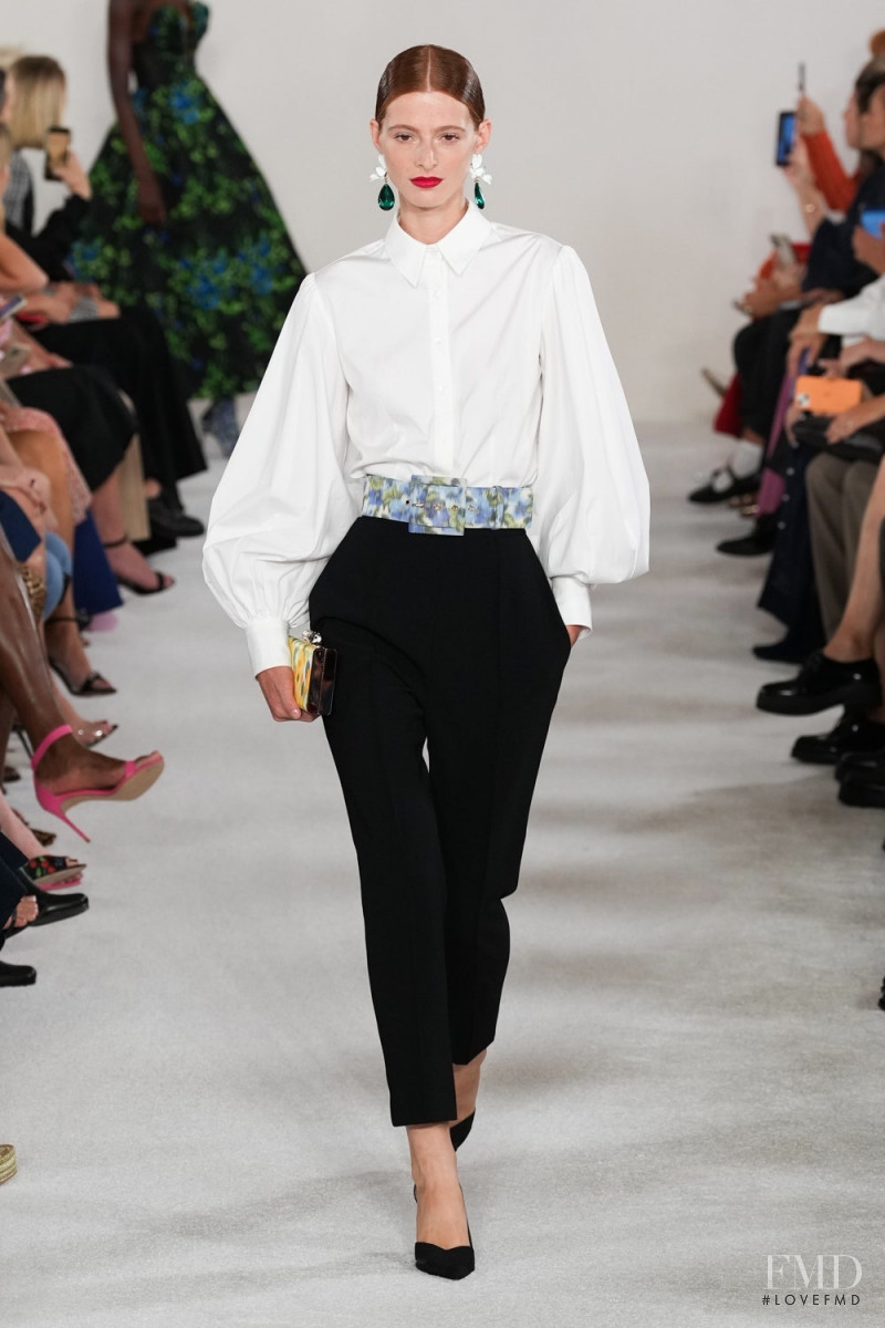 Clementine Balcaen featured in  the Carolina Herrera fashion show for Spring/Summer 2023