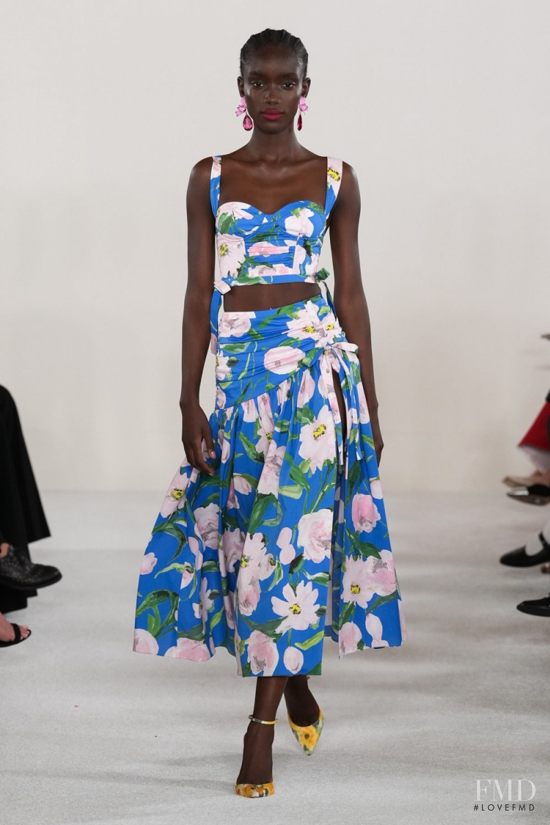Maty Fall Diba featured in  the Carolina Herrera fashion show for Spring/Summer 2023