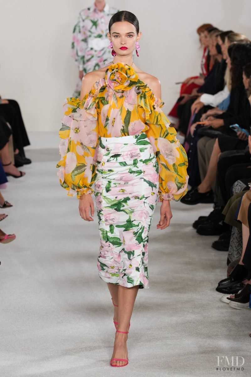 Lulu Tenney featured in  the Carolina Herrera fashion show for Spring/Summer 2023