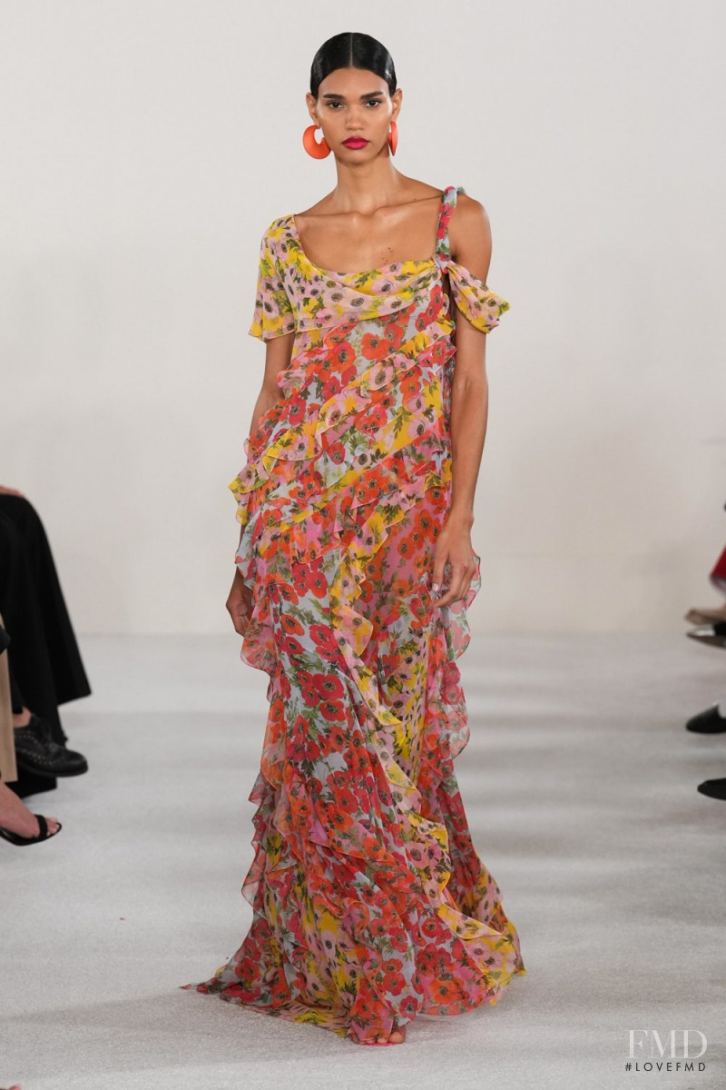 Barbara Valente featured in  the Carolina Herrera fashion show for Spring/Summer 2023
