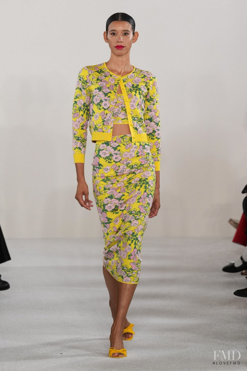 Janiece Dilone featured in  the Carolina Herrera fashion show for Spring/Summer 2023