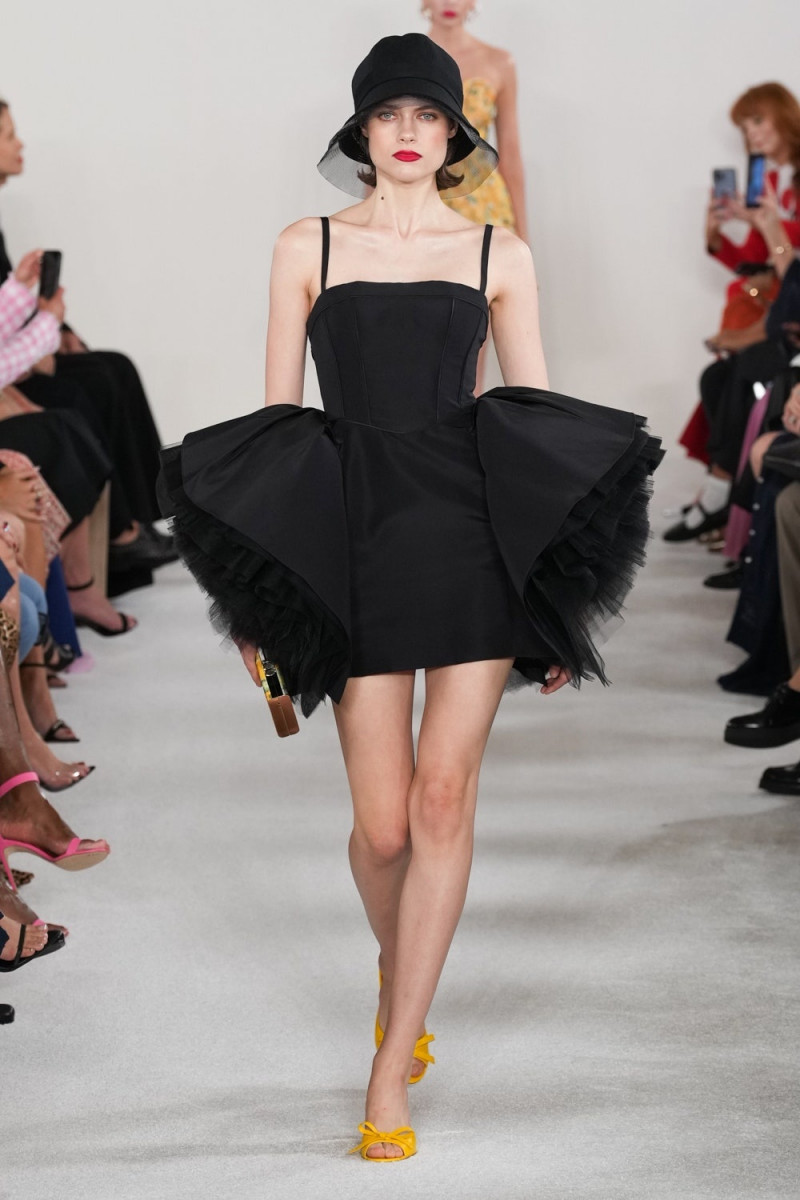Kate McNamara featured in  the Carolina Herrera fashion show for Spring/Summer 2023
