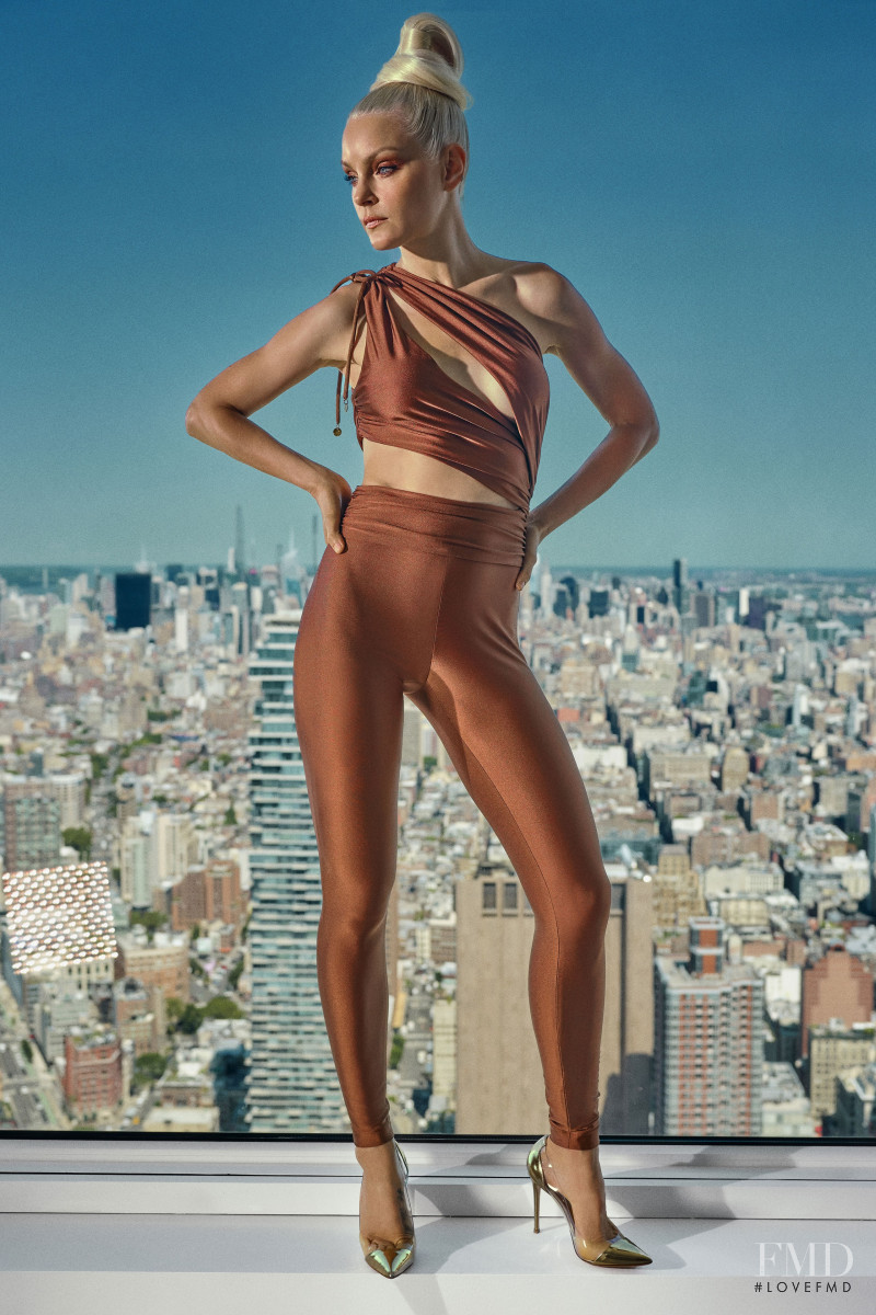 Jessica Stam featured in  the Dundas lookbook for Spring/Summer 2023