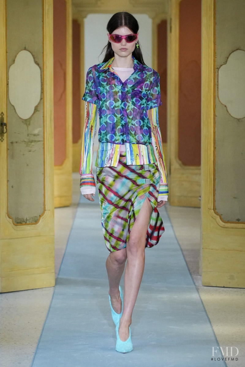 Lottie Aaron featured in  the DSquared2 fashion show for Spring/Summer 2023