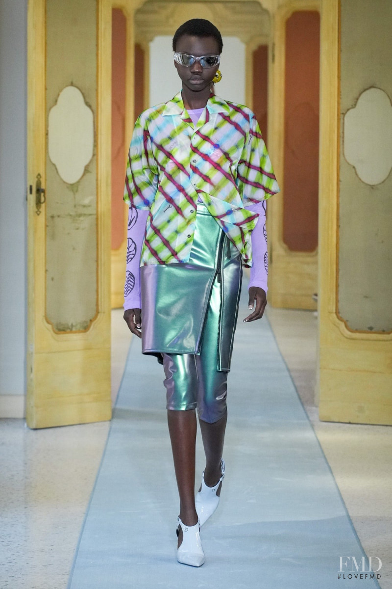Anyiang Yak featured in  the DSquared2 fashion show for Spring/Summer 2023