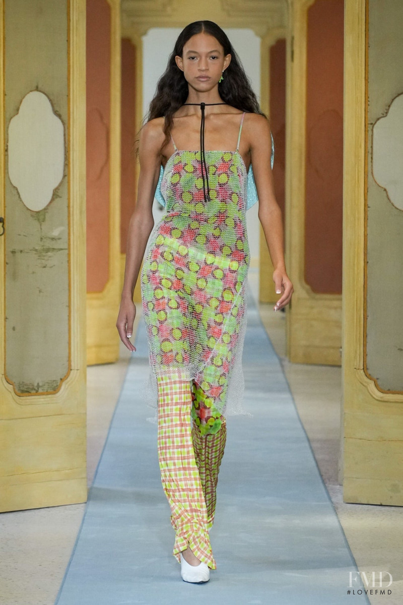 Morgan Yates featured in  the DSquared2 fashion show for Spring/Summer 2023