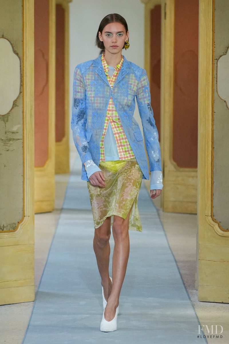Greta Bultmann featured in  the DSquared2 fashion show for Spring/Summer 2023