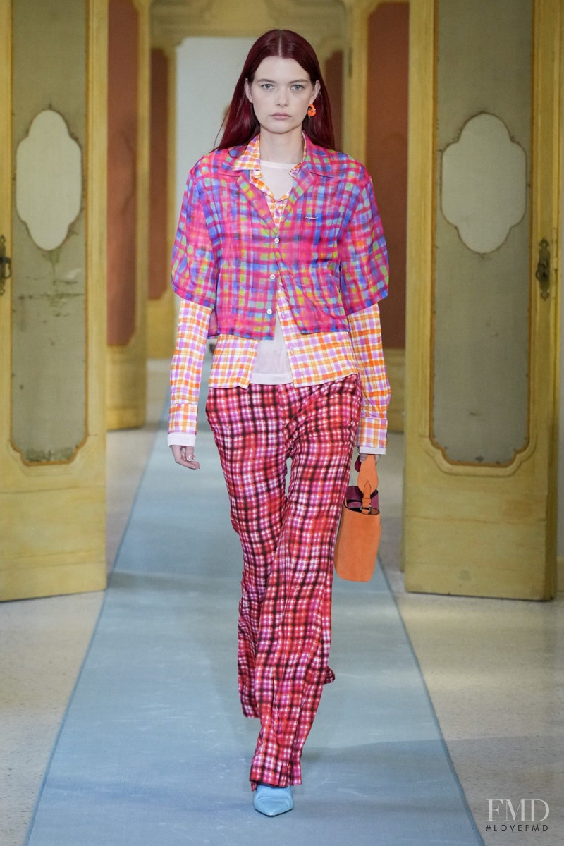 Louise Robert featured in  the DSquared2 fashion show for Spring/Summer 2023