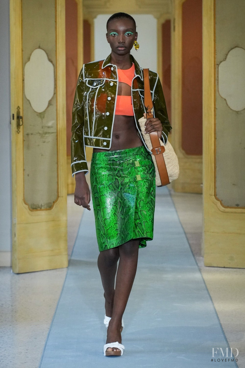 Assa Baradji featured in  the DSquared2 fashion show for Spring/Summer 2023