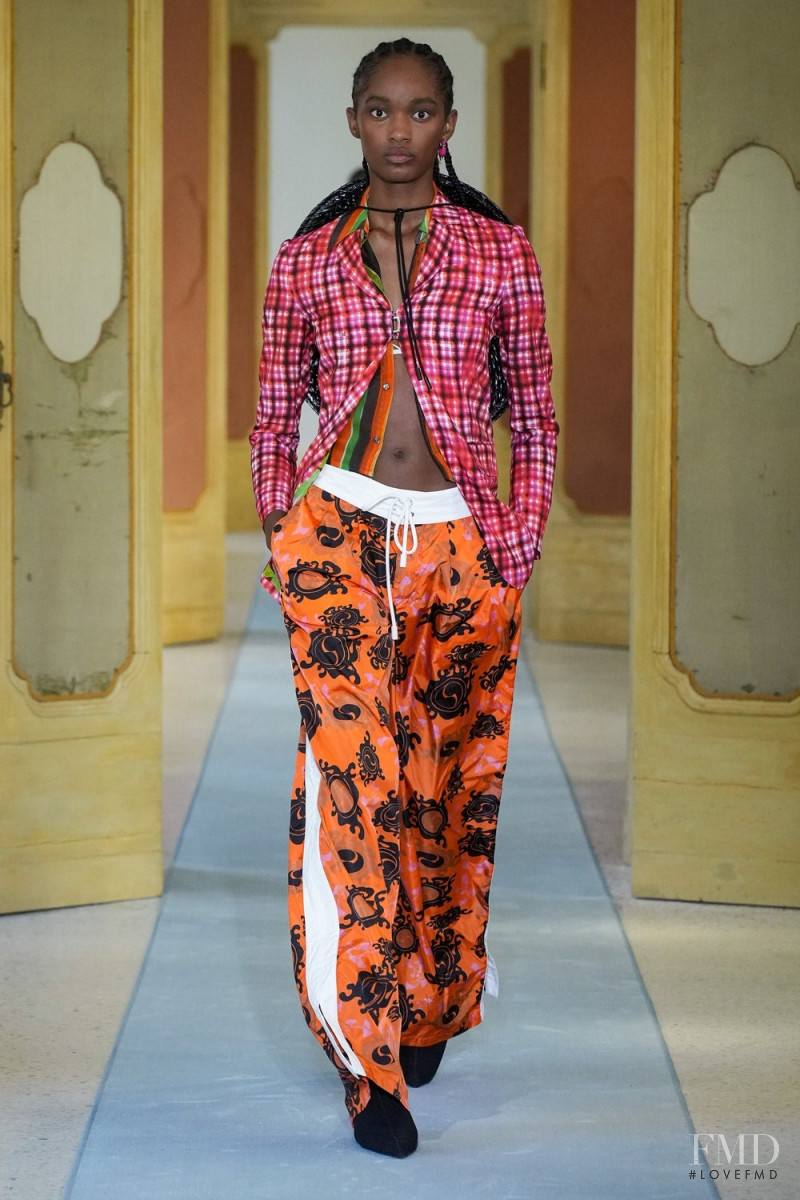 Aaliyah Buford featured in  the DSquared2 fashion show for Spring/Summer 2023