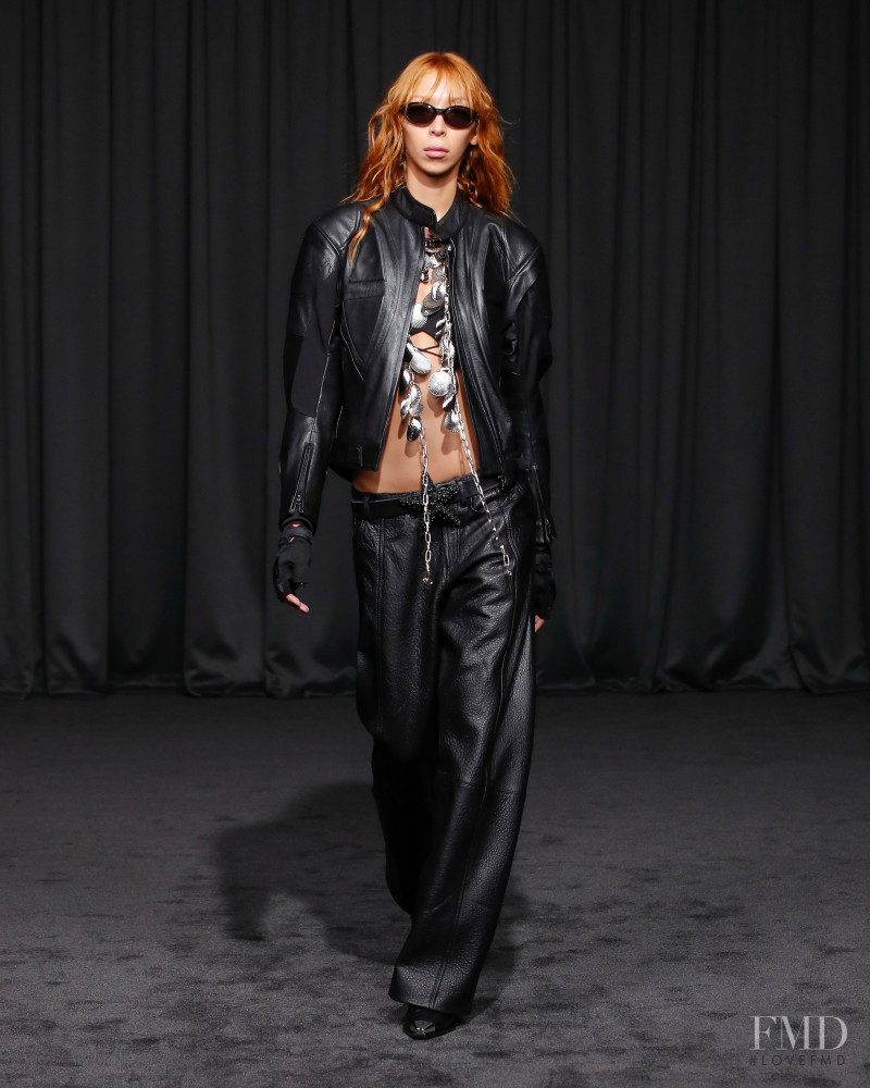 Issa Lish featured in  the David Koma fashion show for Spring/Summer 2023