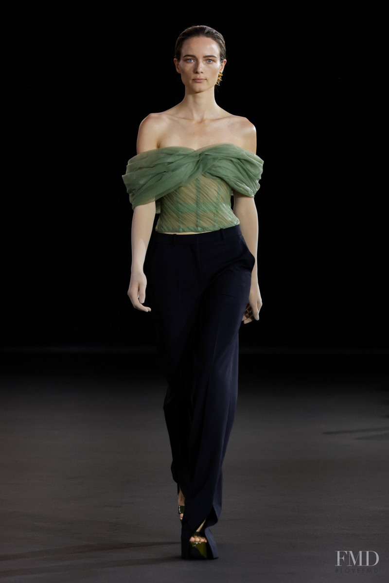 Anna de Rijk featured in  the Del Core fashion show for Spring/Summer 2023