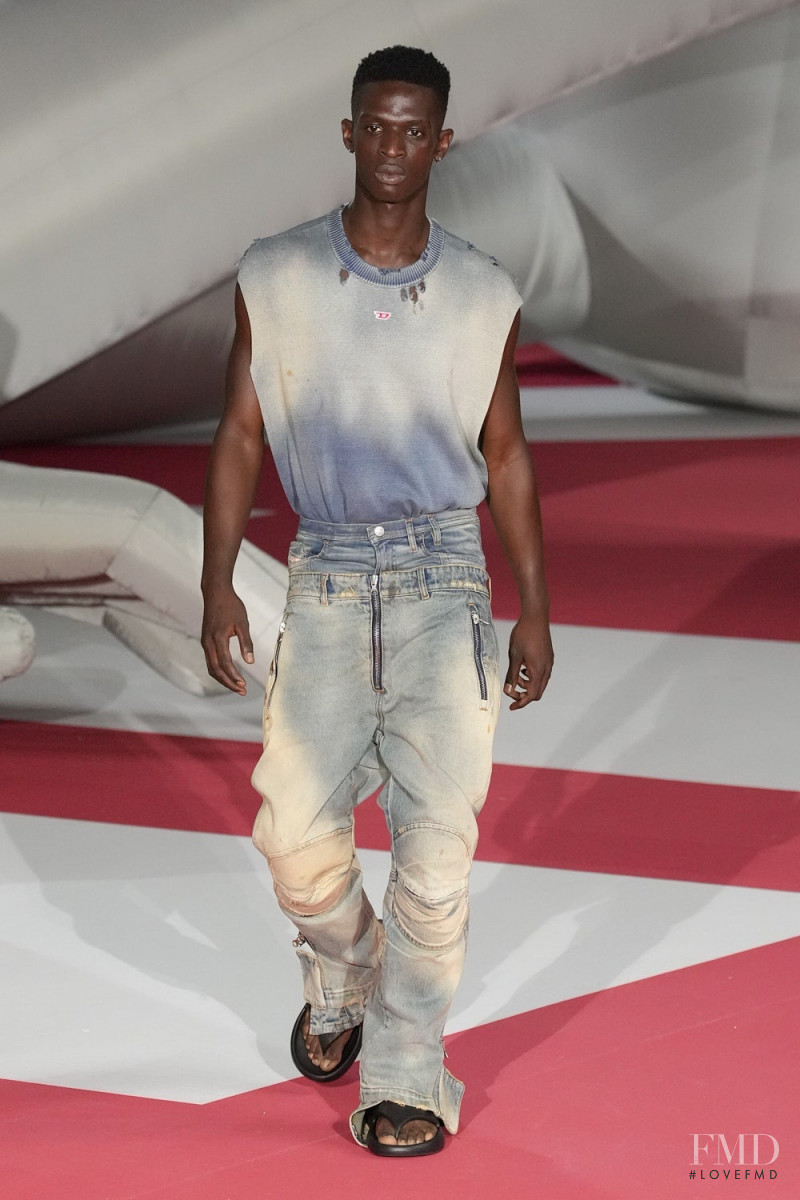 Dame Diouf featured in  the Diesel fashion show for Spring/Summer 2023