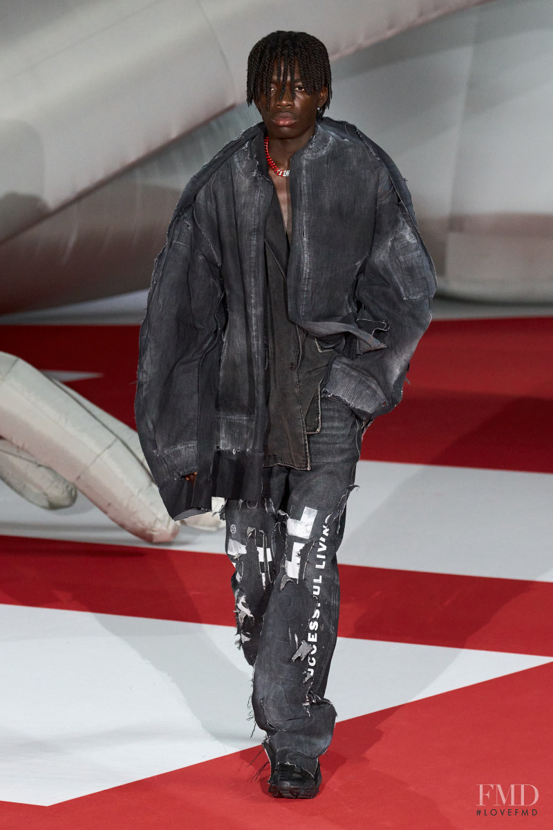 Paolo Diomande featured in  the Diesel fashion show for Spring/Summer 2023