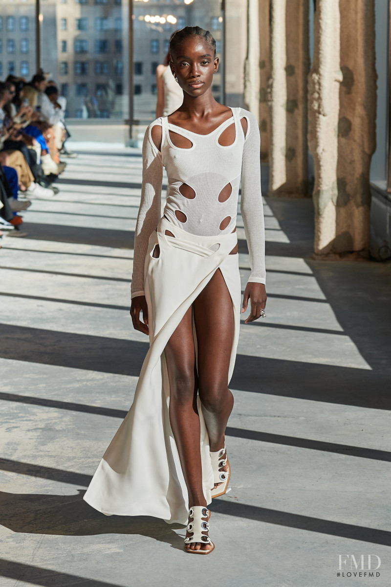 Maty Fall Diba featured in  the Dion Lee fashion show for Spring/Summer 2023