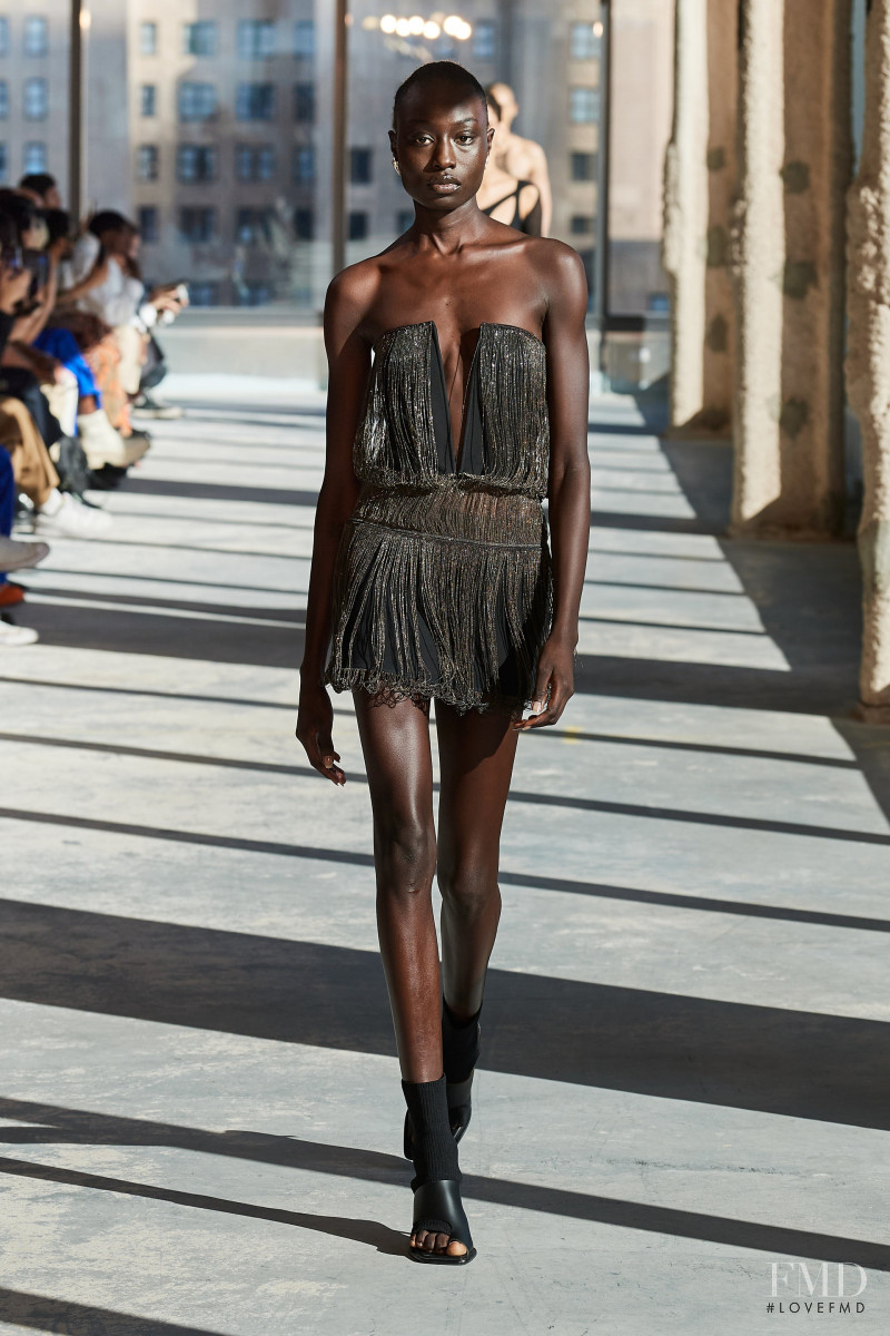 Nyagua Ruea featured in  the Dion Lee fashion show for Spring/Summer 2023