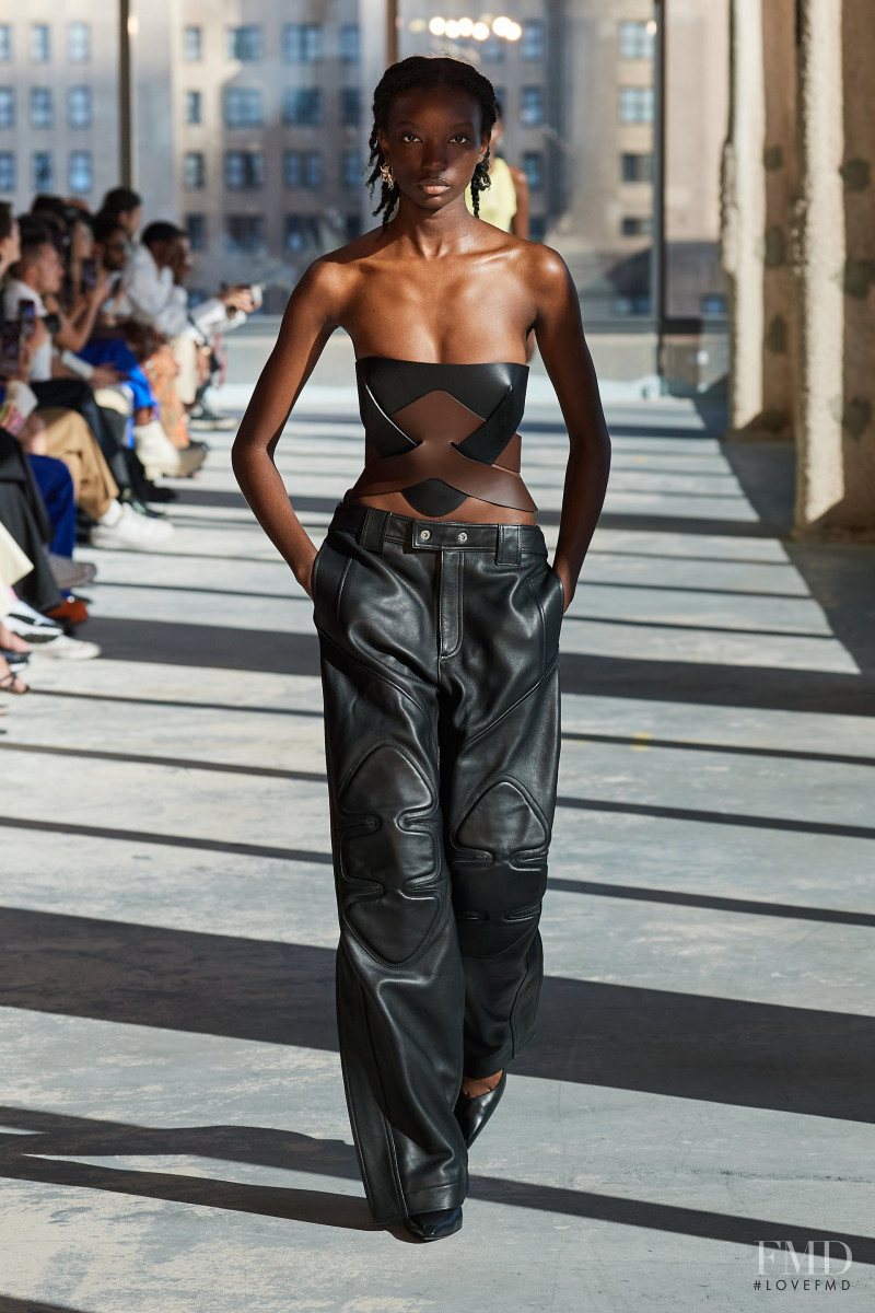 Assa Baradji featured in  the Dion Lee fashion show for Spring/Summer 2023