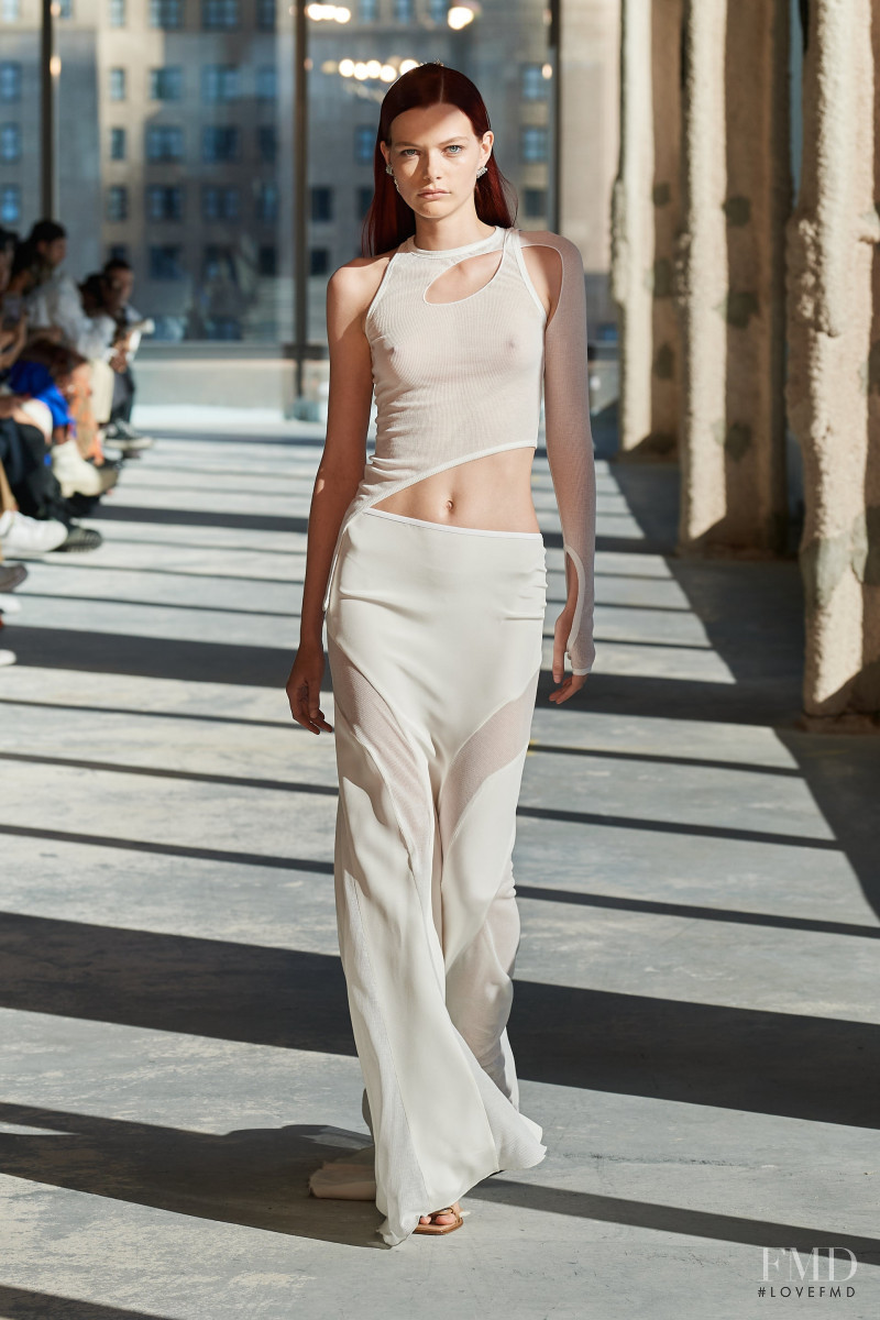 Louise Robert featured in  the Dion Lee fashion show for Spring/Summer 2023