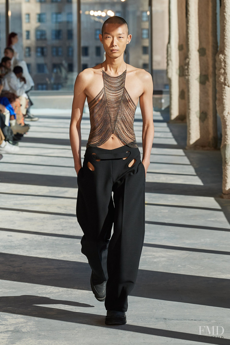 Xu Meen featured in  the Dion Lee fashion show for Spring/Summer 2023