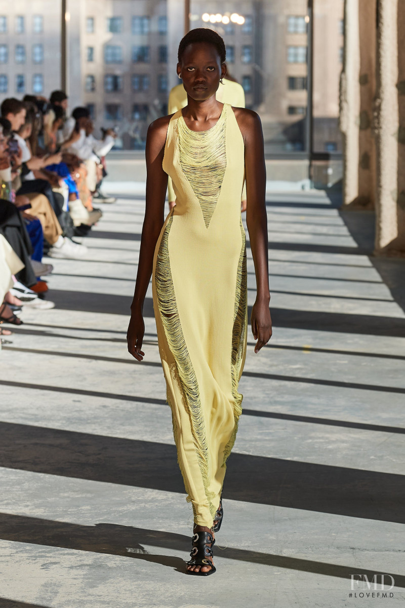 Caren Jepkemei featured in  the Dion Lee fashion show for Spring/Summer 2023
