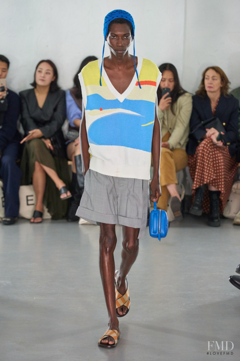 Sidy Sylla featured in  the Eudon Choi fashion show for Spring/Summer 2023