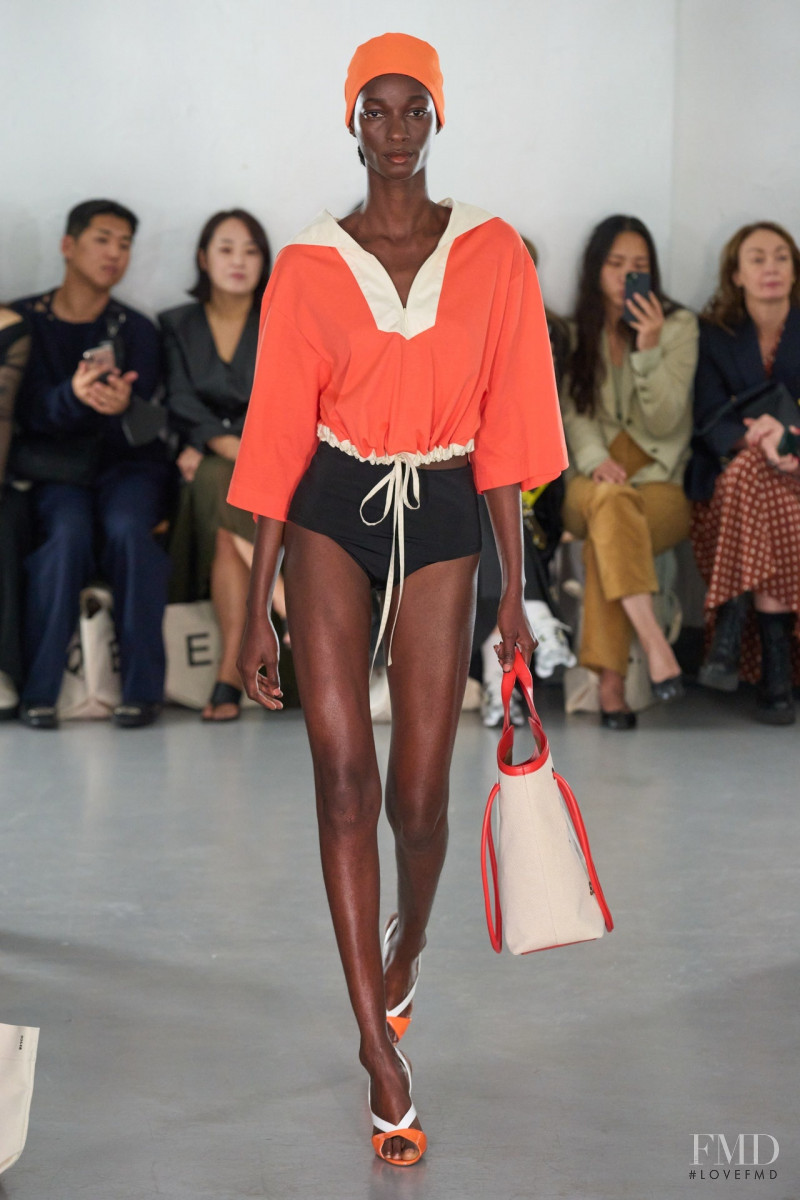 Shade Akinbobola featured in  the Eudon Choi fashion show for Spring/Summer 2023