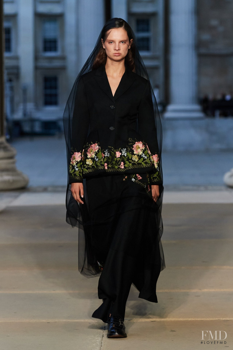 Giselle Norman featured in  the Erdem fashion show for Spring/Summer 2023
