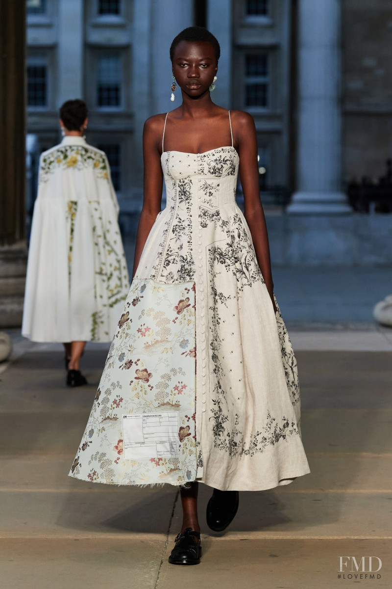 Anyiang Yak featured in  the Erdem fashion show for Spring/Summer 2023