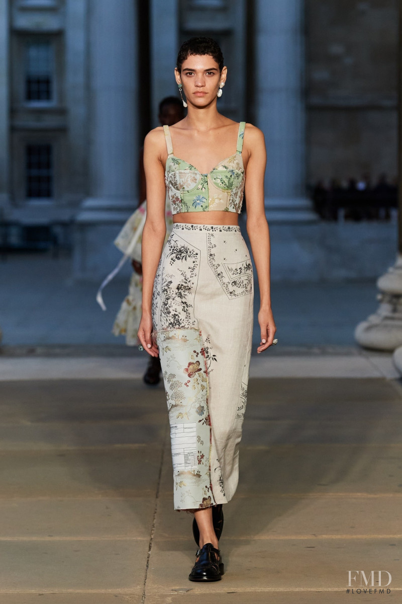 Kerolyn Soares featured in  the Erdem fashion show for Spring/Summer 2023