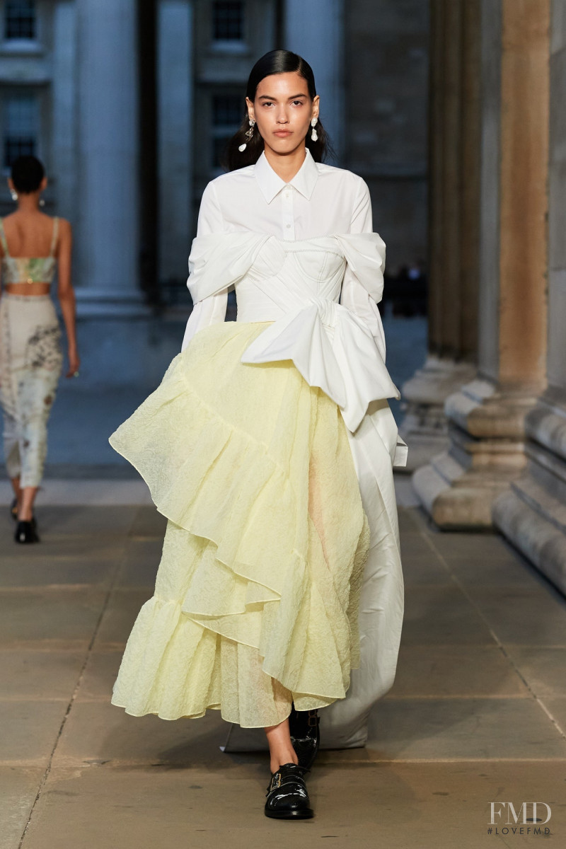 Izabelle Dantas featured in  the Erdem fashion show for Spring/Summer 2023