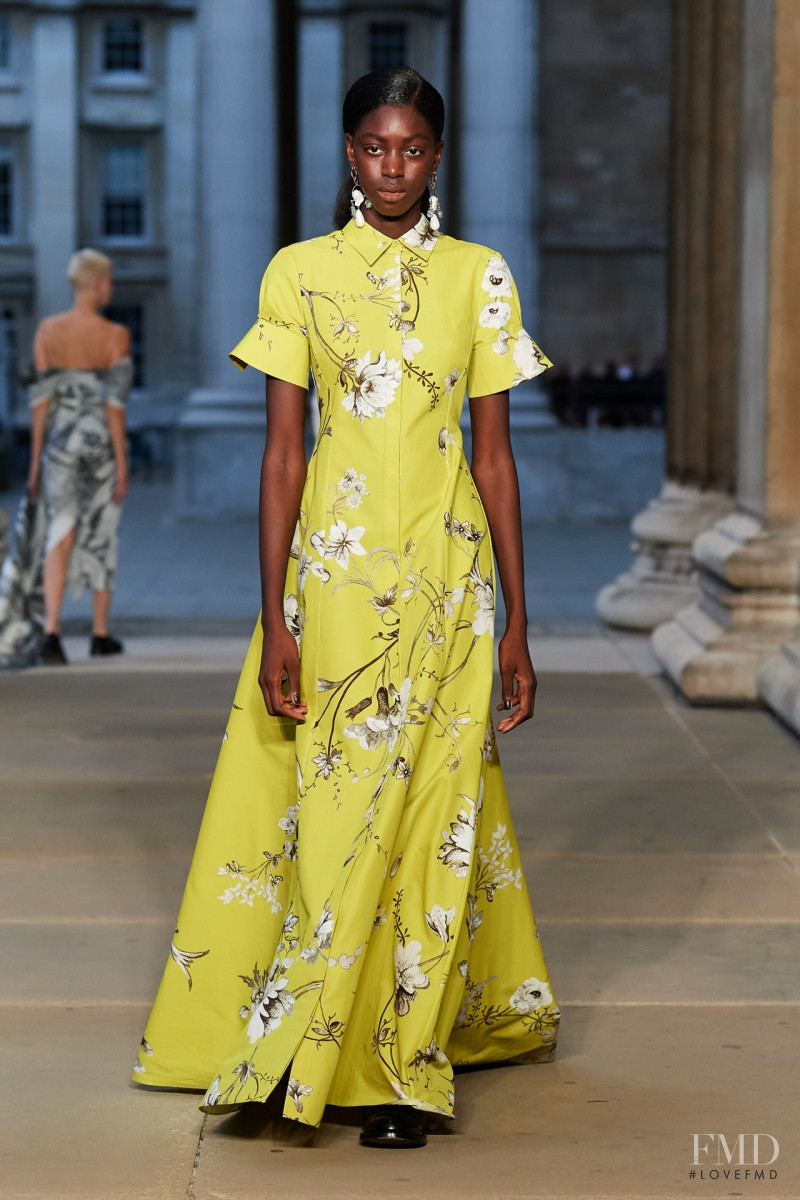 Akuol Deng Atem featured in  the Erdem fashion show for Spring/Summer 2023