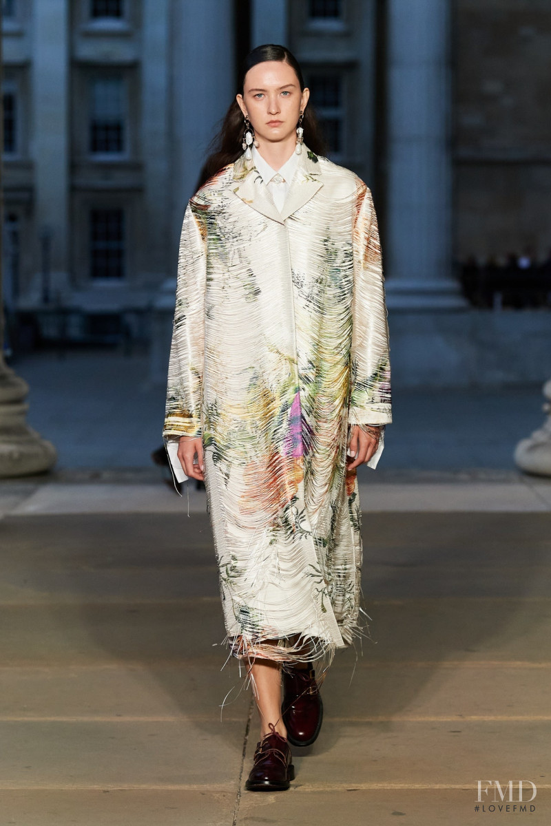 Polina Zavialova featured in  the Erdem fashion show for Spring/Summer 2023