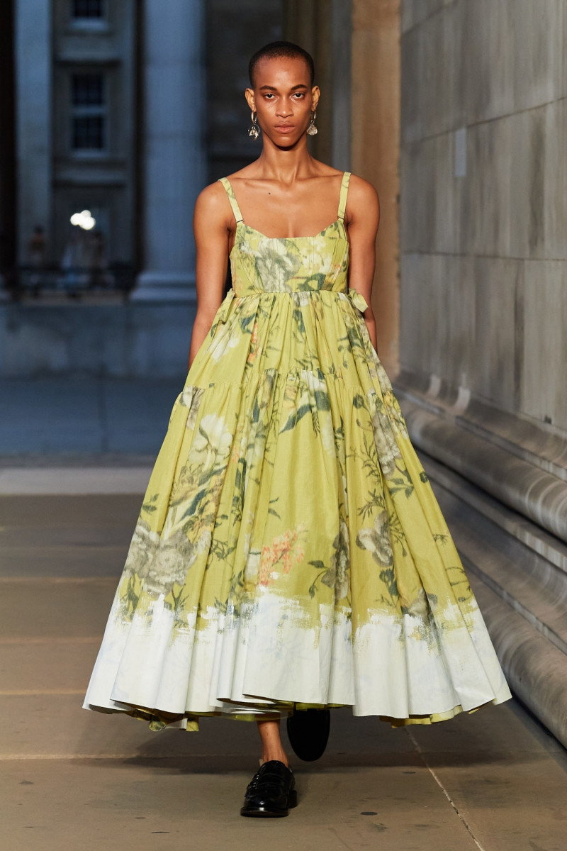 Omowunmi Shodeko featured in  the Erdem fashion show for Spring/Summer 2023