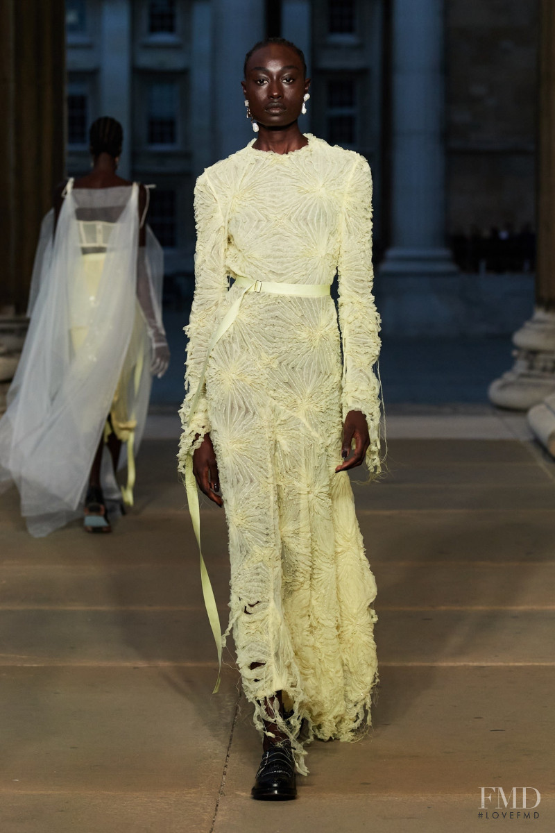 Nyagua Ruea featured in  the Erdem fashion show for Spring/Summer 2023