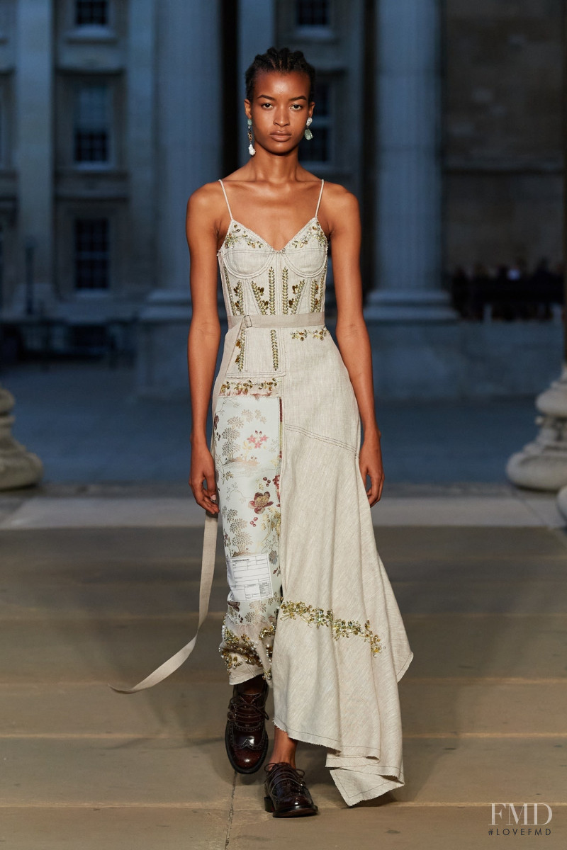 Saibatou Toure featured in  the Erdem fashion show for Spring/Summer 2023