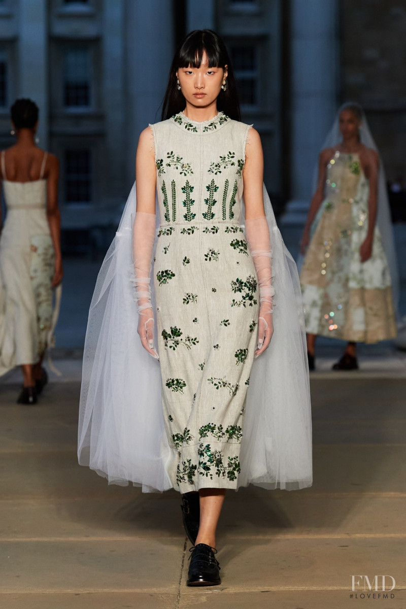 Wang Han featured in  the Erdem fashion show for Spring/Summer 2023