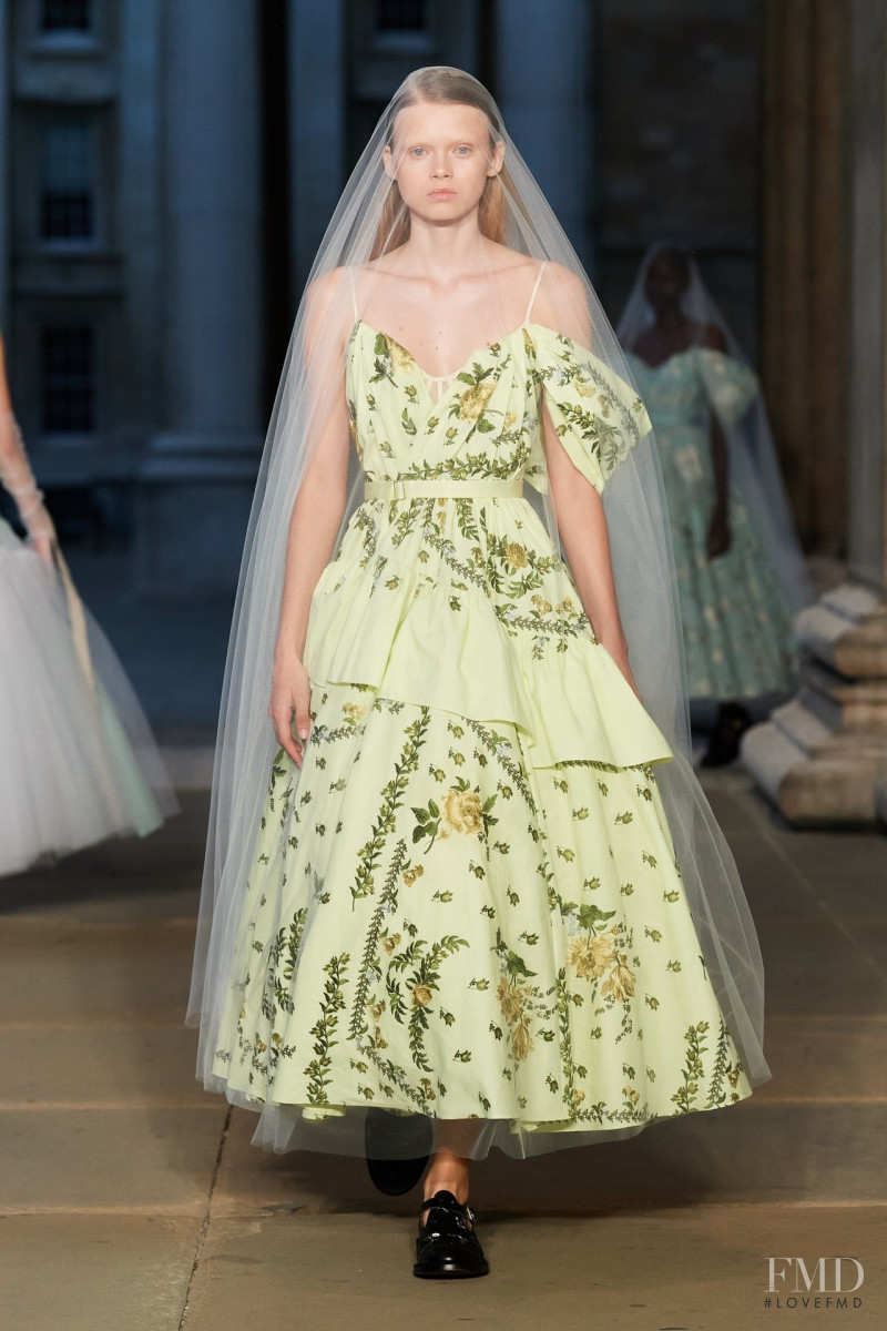 Evie Harris featured in  the Erdem fashion show for Spring/Summer 2023