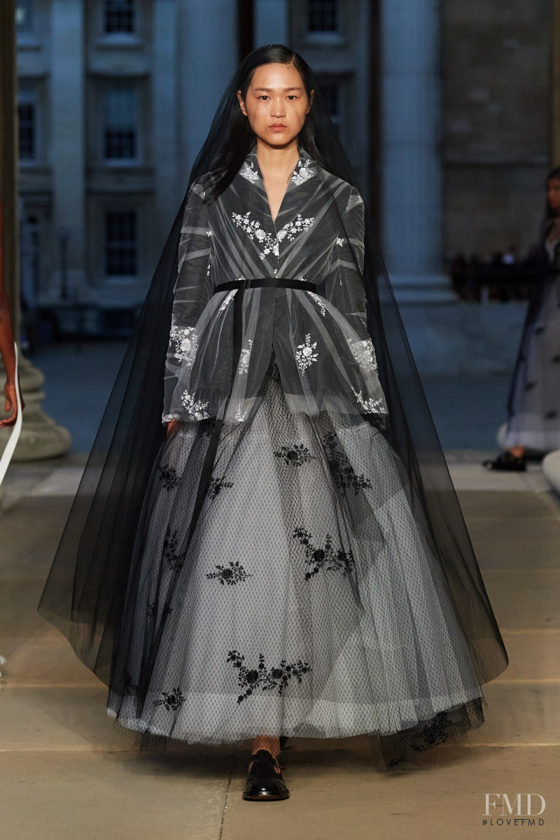 Cai Guannan featured in  the Erdem fashion show for Spring/Summer 2023