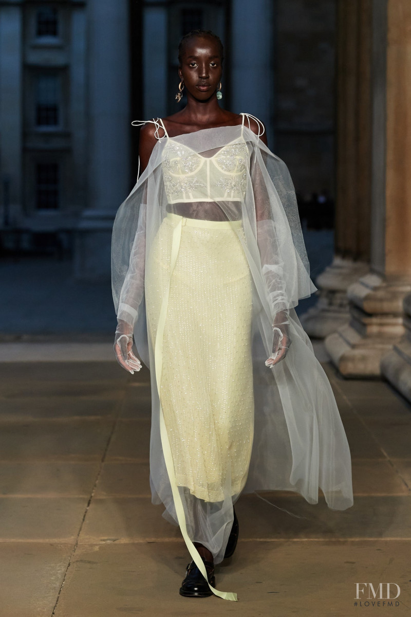 Nyaueth Riam featured in  the Erdem fashion show for Spring/Summer 2023