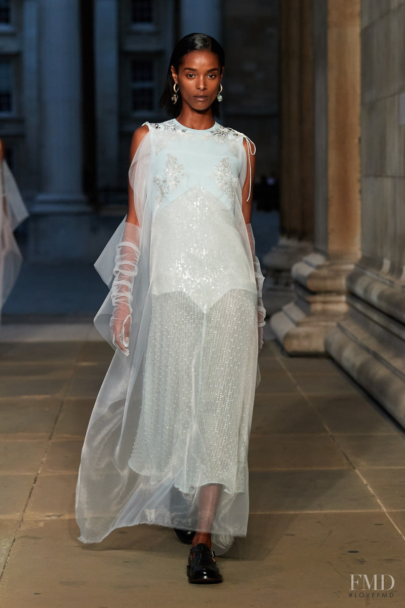 Malika Louback featured in  the Erdem fashion show for Spring/Summer 2023