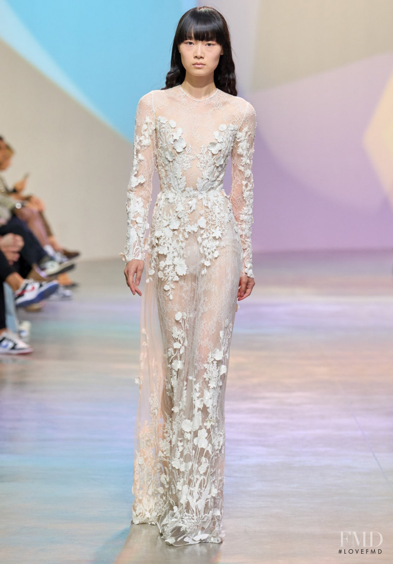 Shuting Yang featured in  the Elie Saab fashion show for Spring/Summer 2023