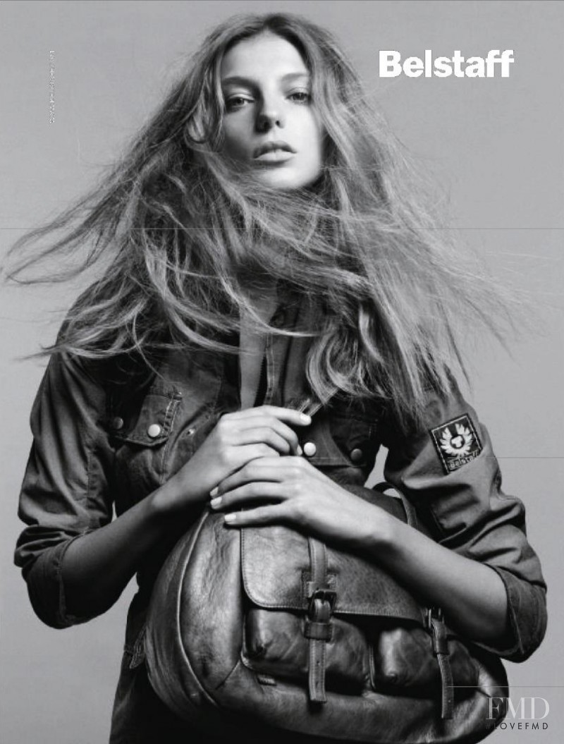 Daria Werbowy featured in  the Belstaff advertisement for Spring/Summer 2006