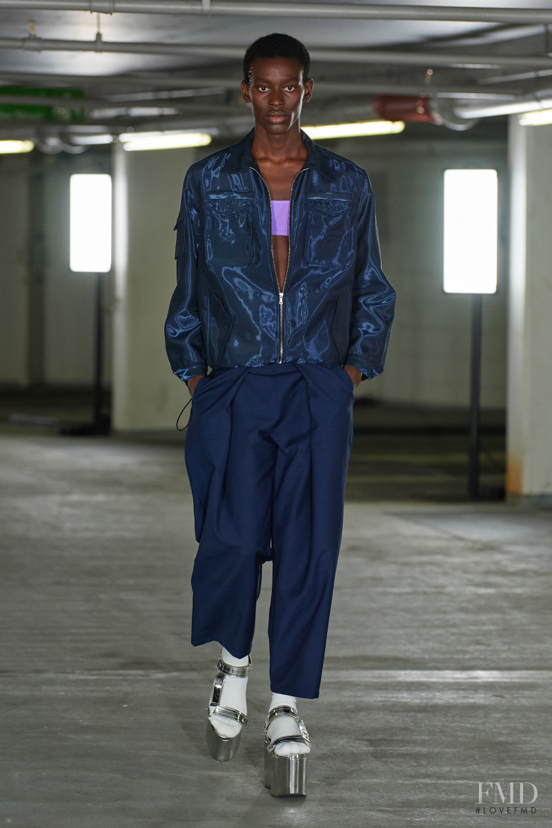 Adamu Bulus featured in  the Edward Crutchley fashion show for Spring/Summer 2023