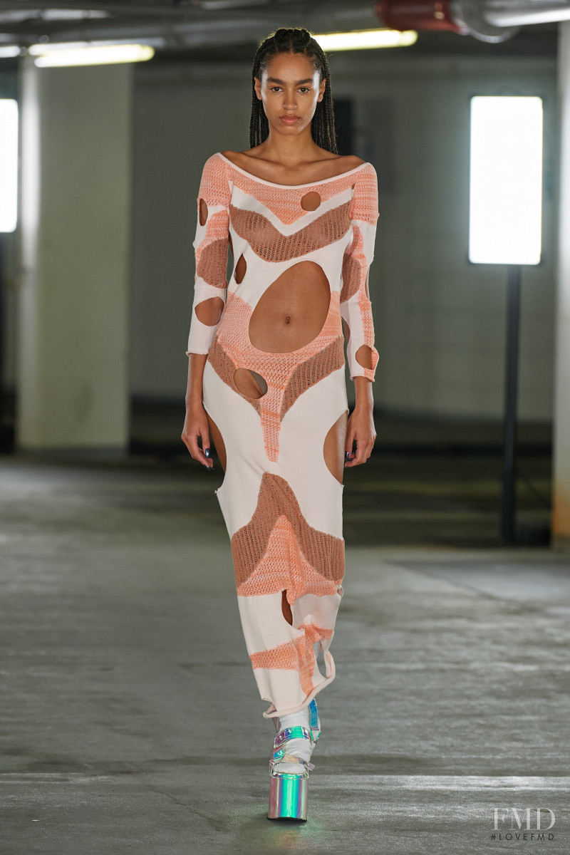 Erika Blanc featured in  the Edward Crutchley fashion show for Spring/Summer 2023