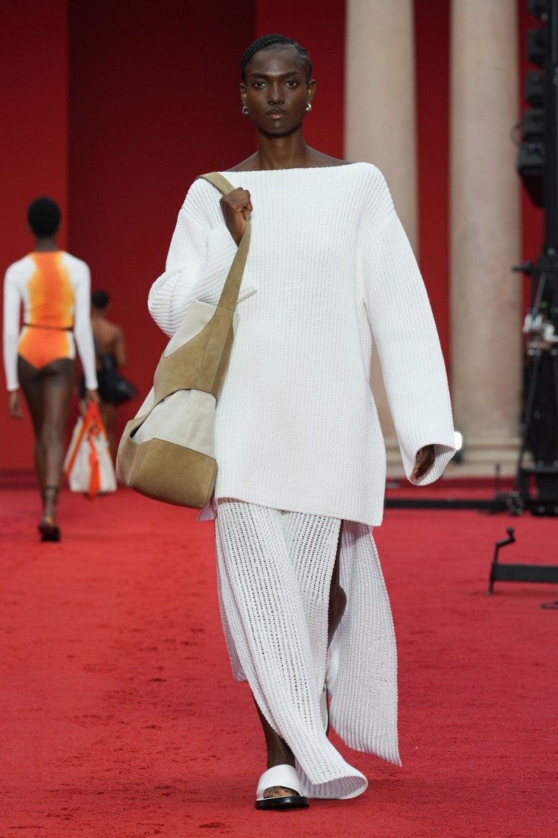 Ooooota Sebastian Adepo featured in  the Salvatore Ferragamo fashion show for Spring/Summer 2023