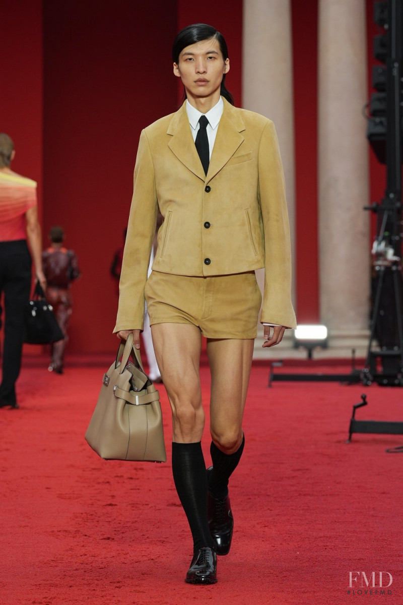 Bo Wang featured in  the Salvatore Ferragamo fashion show for Spring/Summer 2023