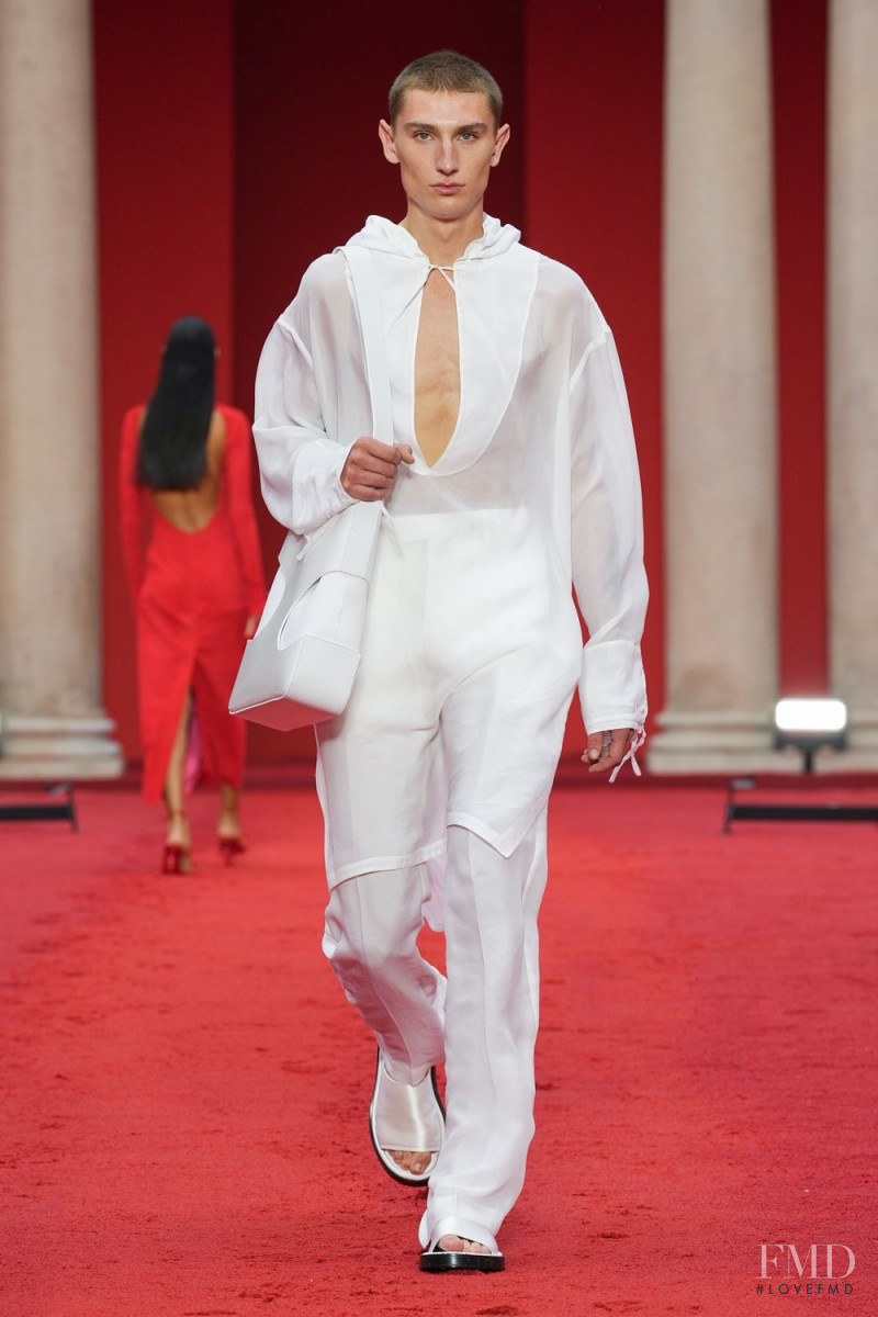Toma Aardenburg featured in  the Salvatore Ferragamo fashion show for Spring/Summer 2023