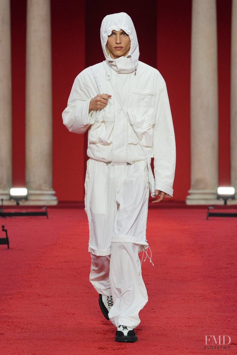 Noah Hanes featured in  the Salvatore Ferragamo fashion show for Spring/Summer 2023